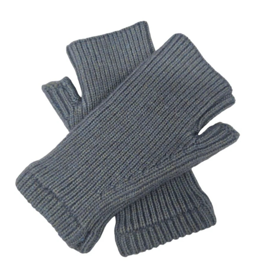 Women's Men Cashmere Wool Gloves Half Finger Fingerless Gloves Thermal Winter Warm Gloves Mittens