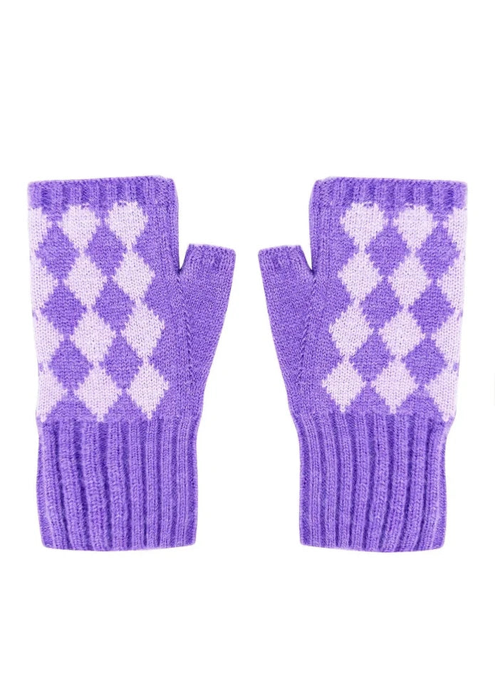 Women's Fingerless Gloves Winter Warm Soft Cosy Knitted Wrist Warmers Gloves