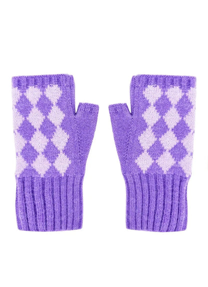 Women's Fingerless Gloves Winter Warm Soft Cosy Knitted Wrist Warmers Gloves