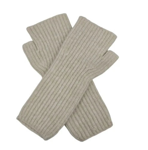 Women Soft Knitted Fingerless Gloves Cashmere Blend Winter Warm Long Wrist Glove