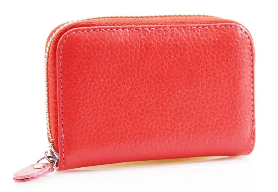 Women's Plain Leather Purse Ladies Card Holder Wallet Zip Pocket Purse Handbag