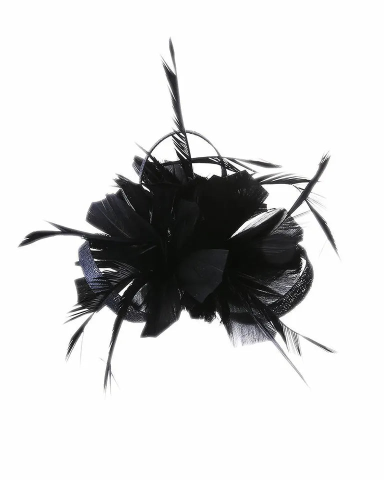 Small Flower Fascinator Hair Clip Feathers Mini Top Hat Wedding Royal Ascot Race