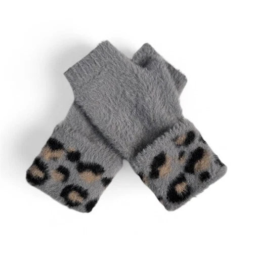 Women's Cashmere Blend Soft Fingerless Gloves Winter Warm Mittens Fashion Gloves