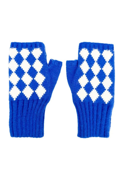 Women's Fingerless Gloves Winter Warm Soft Cosy Knitted Wrist Warmers Gloves