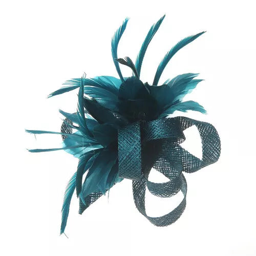 Small Flower Feather Fascinator Hair Clip Headpiece Wedding Hat Ladies Day Proms Party Race Royal Ascot