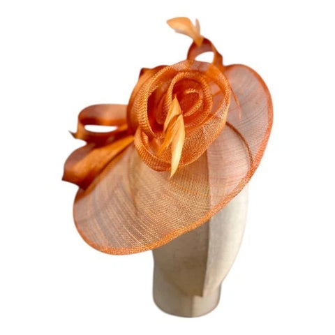 Womens Large Wedding Fascinator Headband Clip Flower Feather Hat Ladies Day Races Royal Ascot