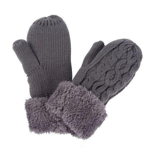 Women's Thicken Woolen Gloves Mittens Ladies Winter Warm Gloves Outdoor Thermal Soft Cosy Gloves