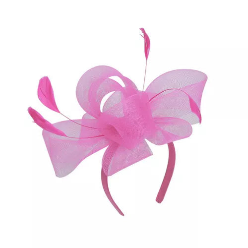 Looped Fascinator Headband Clip Feather Hat Wedding Party Race Royal Ascot