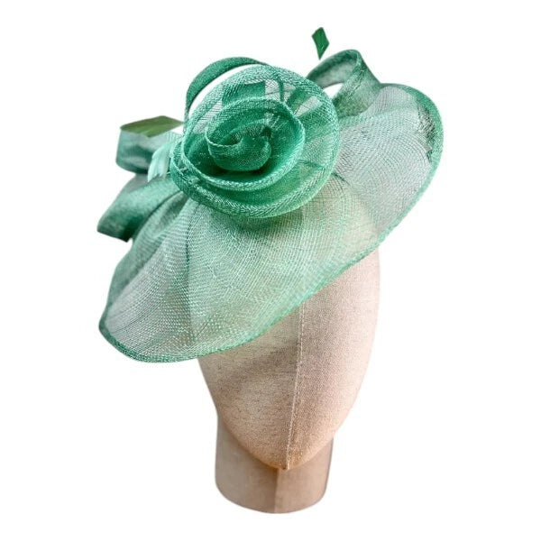 Womens Large Wedding Fascinator Headband Clip Flower Feather Hat Ladies Day Races Royal Ascot