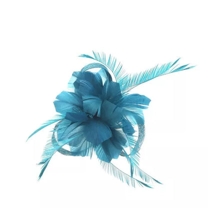 Small Flower Fascinator Hair Clip Feathers Mini Top Hat Wedding Royal Ascot Race