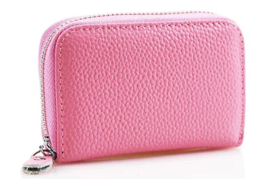 Women's Plain Leather Purse Ladies Card Holder Wallet Zip Pocket Purse Handbag