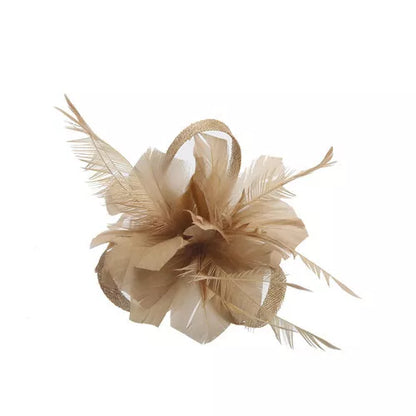 Small Flower Fascinator Hair Clip Feathers Mini Top Hat Wedding Royal Ascot Race