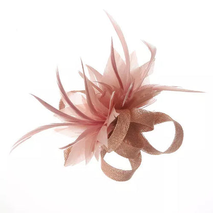 Small Flower Feather Fascinator Hair Clip Headpiece Wedding Hat Ladies Day Proms Party Race Royal Ascot