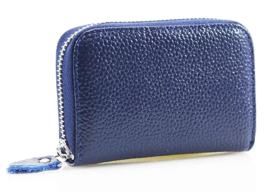 Women's Plain Leather Purse Ladies Card Holder Wallet Zip Pocket Purse Handbag