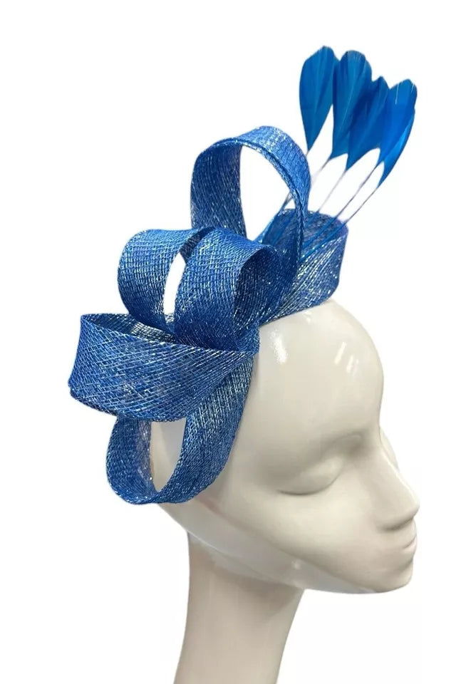 Shiny Loops Bow Sinamay Headband Fascinator Wedding Races