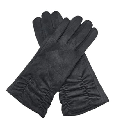 Women's Winter Gloves Faux Suede Soft Fleece Cozy Warm Ladies Fashion Gloves