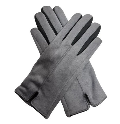 Women's Winter Gloves Fleece Faux Suede Gloves Ladies Warm Gloves Thermal Soft Lined Fashion Gloves
