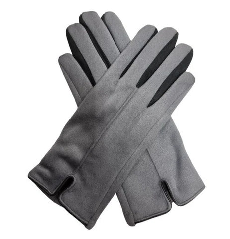 Women's Winter Gloves Fleece Faux Suede Gloves Ladies Warm Gloves Thermal Soft Lined Fashion Gloves