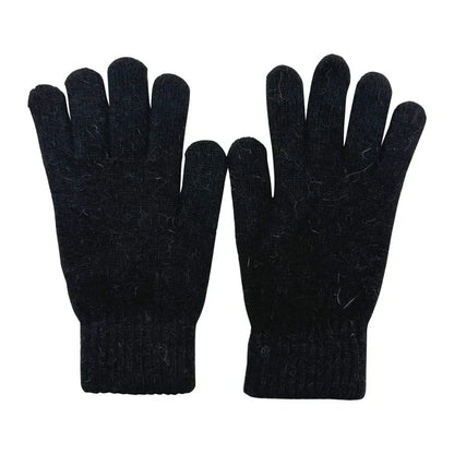 Women  Elegant Soft Plain Winter Gloves Thermal Warm Soft Fleece Lined Ladies Plain Knitted Gloves
