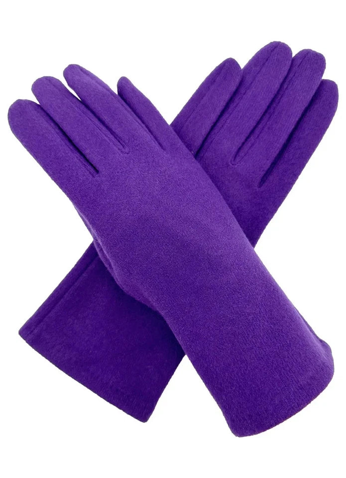 Women Plain Gloves Ladies Solid Colour Soft Cozy Winter Warm Touch Screen Gloves