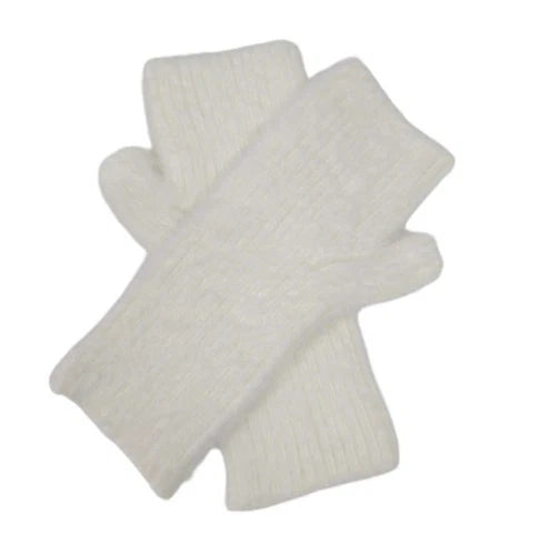 Unisex Women's Cashmere Blend Knitted Fingerless Gloves Winter Soft Wrist Warmers Gloves