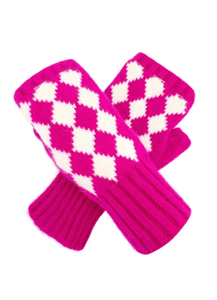 Women's Fingerless Gloves Winter Warm Soft Cosy Knitted Wrist Warmers Gloves