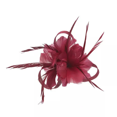Small Flower Fascinator Hair Clip Feathers Mini Top Hat Wedding Royal Ascot Race