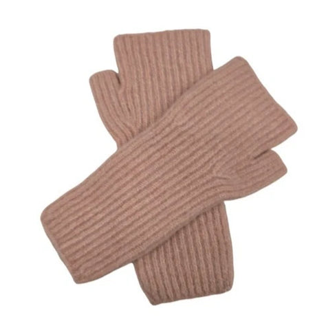 Women Soft Knitted Fingerless Gloves Cashmere Blend Winter Warm Long Wrist Glove