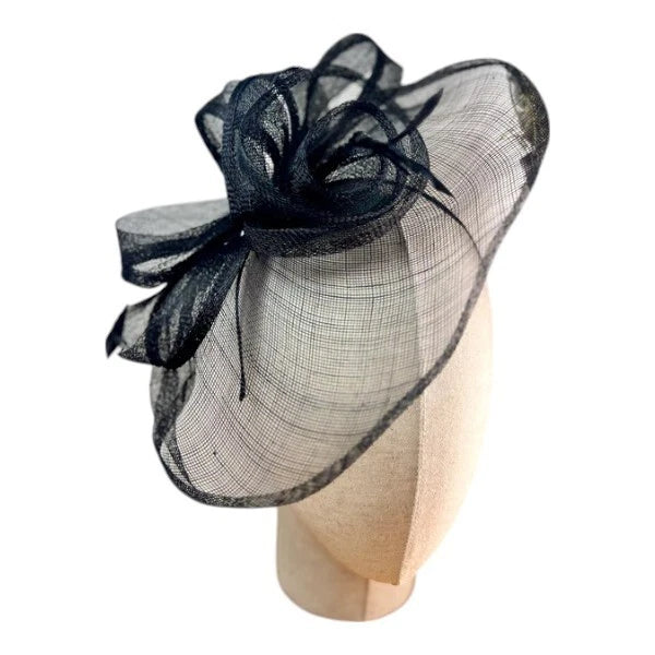 Womens Large Wedding Fascinator Headband Clip Flower Feather Hat Ladies Day Races Royal Ascot