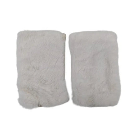 Women's Winter Fingerless Faux Suede Fur Gloves Mittens Soft Warm Fleece Lined UK