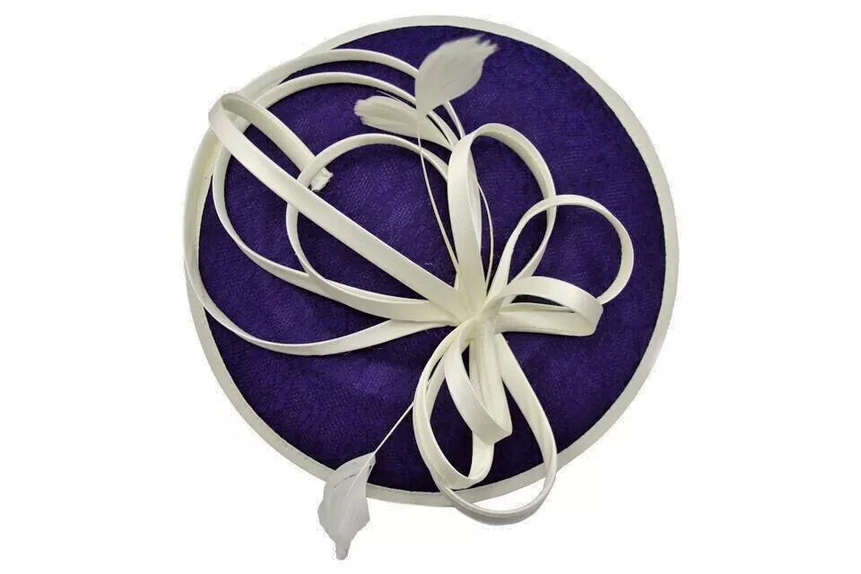 Satin Loops Hatinator Wedding Fascinator Headband Clip Circle Hat Races Royal Ascot