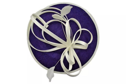 Satin Loops Hatinator Wedding Fascinator Headband Clip Circle Hat Races Royal Ascot