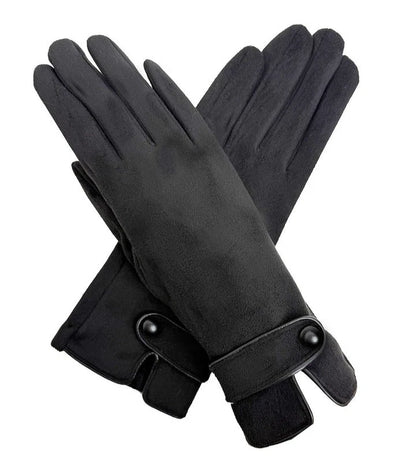 Ladies Women Winter Gloves Fleece Faux Suede Gloves Warm Thermal Gloves Soft Lined
