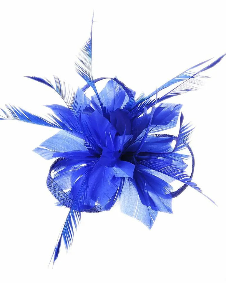 Small Flower Fascinator Hair Clip Feathers Mini Top Hat Wedding Royal Ascot Race