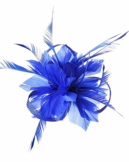 Small Flower Fascinator Hair Clip Feathers Mini Top Hat Wedding Royal Ascot Race