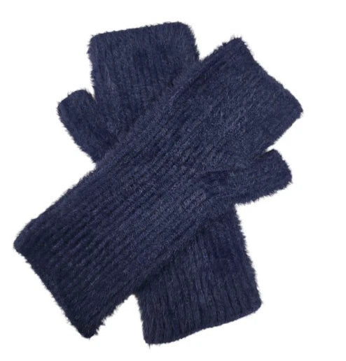 Unisex Women's Cashmere Blend Knitted Fingerless Gloves Winter Soft Wrist Warmers Gloves