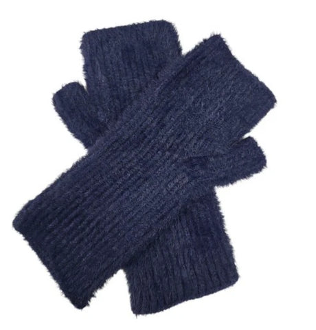 Unisex Women's Cashmere Blend Knitted Fingerless Gloves Winter Soft Wrist Warmers Gloves