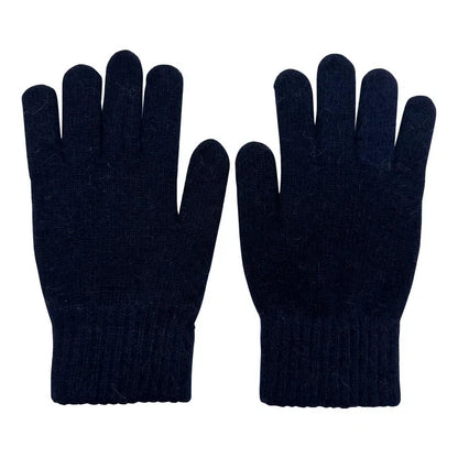 Women  Elegant Soft Plain Winter Gloves Thermal Warm Soft Fleece Lined Ladies Plain Knitted Gloves
