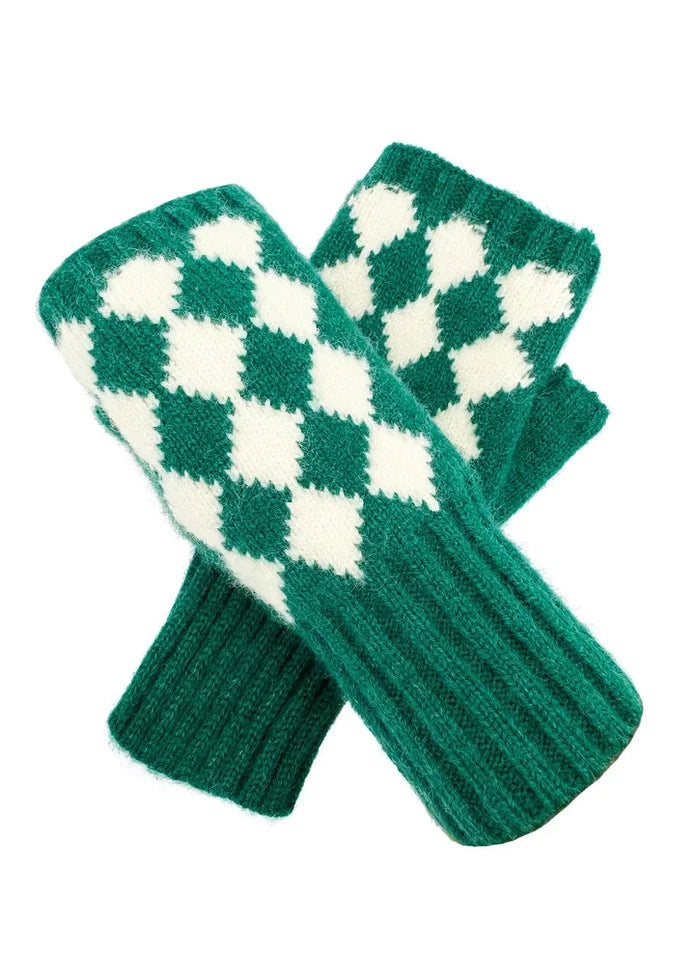 Women's Fingerless Gloves Winter Warm Soft Cosy Knitted Wrist Warmers Gloves