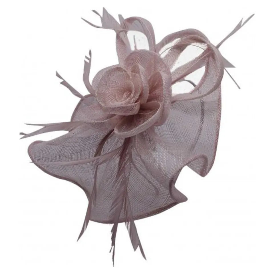 Sinamay Flower Fascinator Headband Clip Teardrop Wedding Hat Races Royal Ascot