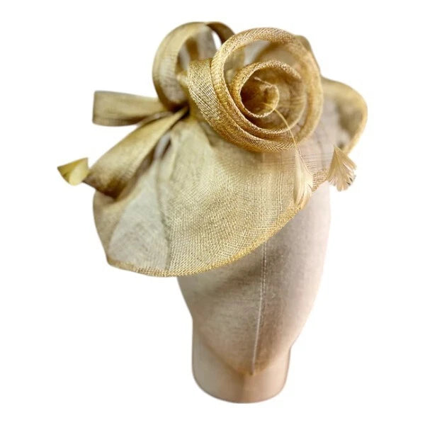 Womens Large Wedding Fascinator Headband Clip Flower Feather Hat Ladies Day Races Royal Ascot