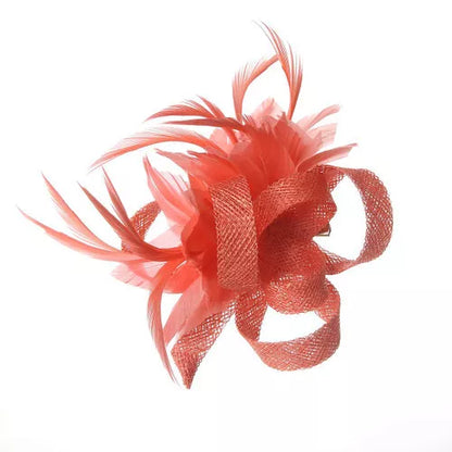 Small Flower Feather Fascinator Hair Clip Headpiece Wedding Hat Ladies Day Proms Party Race Royal Ascot
