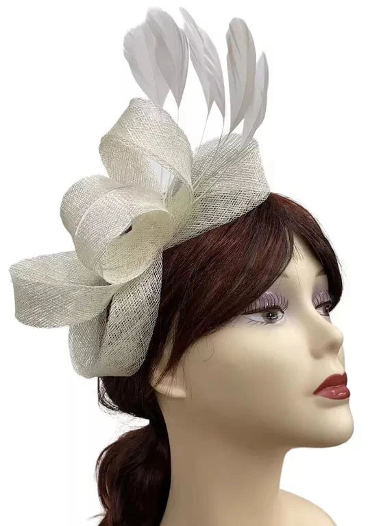 Loop Bow Sinamay Fascinator Headband Headpiece Wedding Party Race Royal Ascot