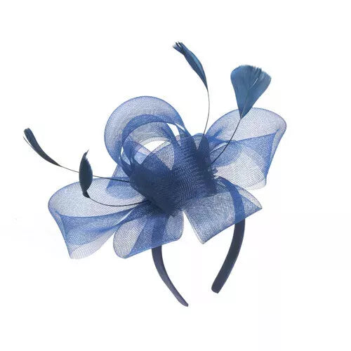 Looped Fascinator Headband Clip Feather Hat Wedding Party Race Royal Ascot