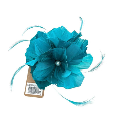 Small Flower Feather Beaded Fascinator Hair Clip Pin Wedding Party Ladies Day Races Royal Ascot