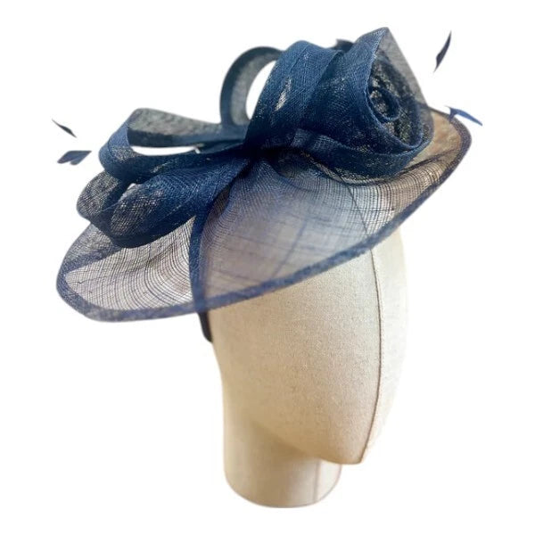 Womens Large Wedding Fascinator Headband Clip Flower Feather Hat Ladies Day Races Royal Ascot