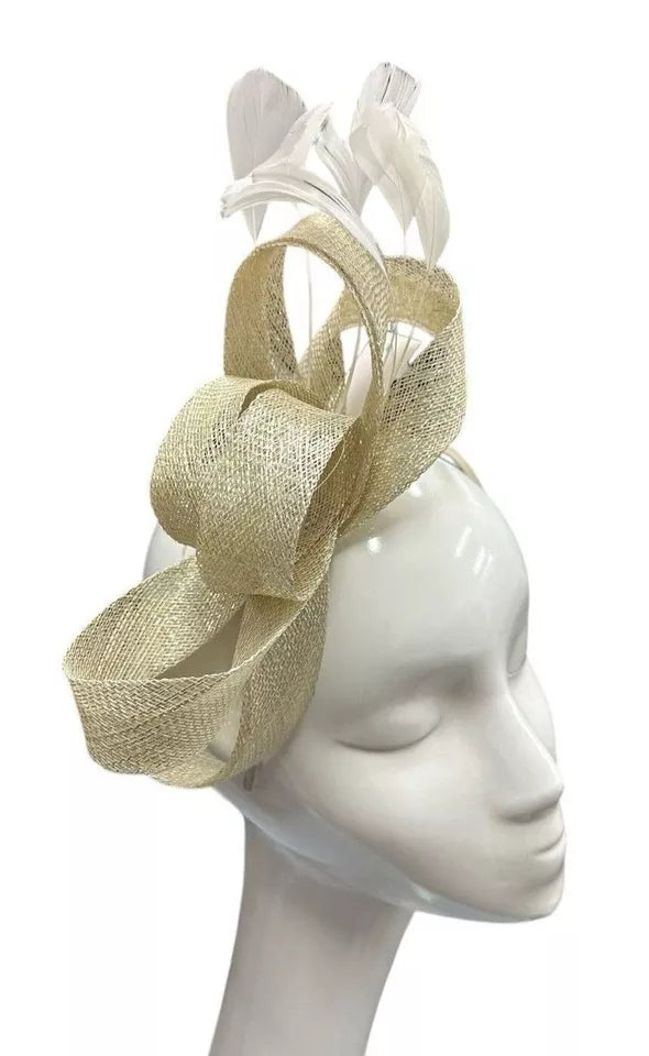 Shiny Loops Bow Sinamay Headband Fascinator Wedding Races