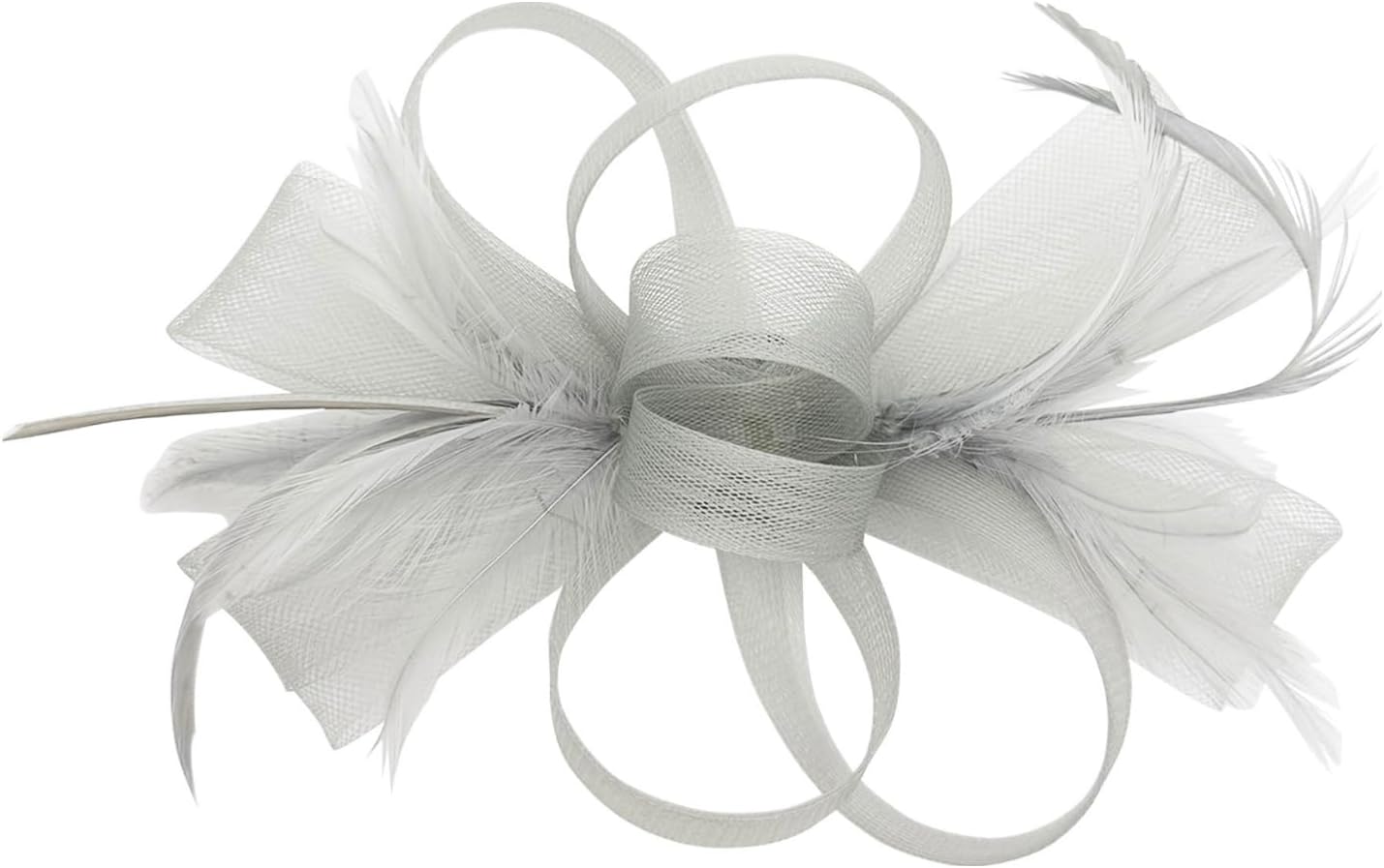 Loop Bow Fascinator With Feathers Flower Clip and Headband Wedding Races