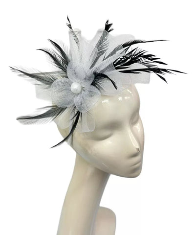 Looped Mesh Flower Fascinator Headband Wedding Royal Ascot Race