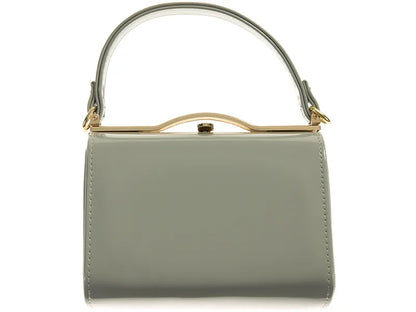 Patent Vintage Box Handbag Clutch Bag Top Handle Evening Bag For Women